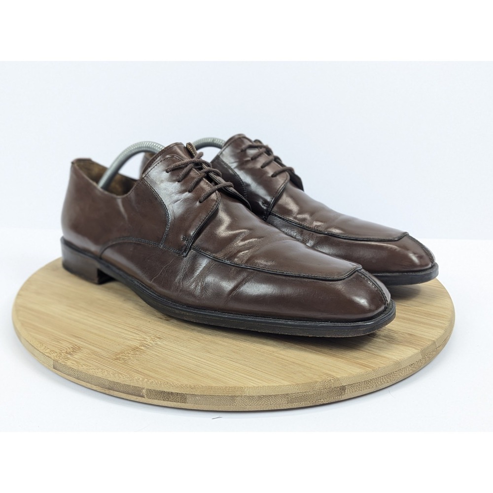 Vero Cuoio Mezlan Mens Brown Leather Split Toe Derby Dress Shoes Size 9 M‎